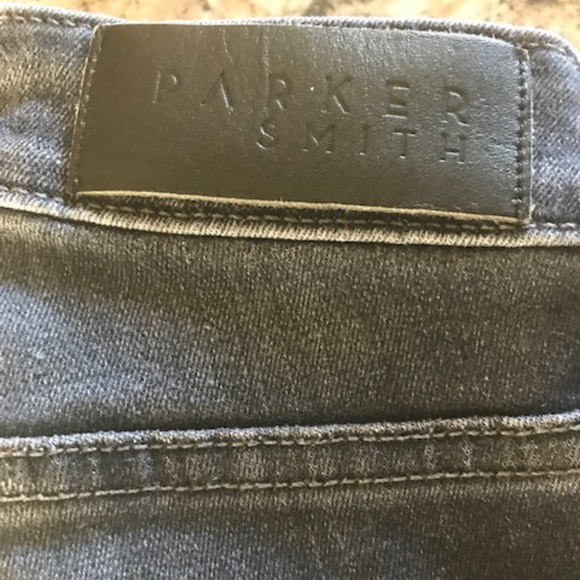 PARKER SMITH Denim - Parker Smith Dark Gray Raw Hem Skinny Leg Jeans